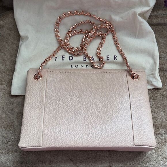 Ted Baker Parson Soft Leather Crossbody Bag Taupe NWT - Picture 3 of 16